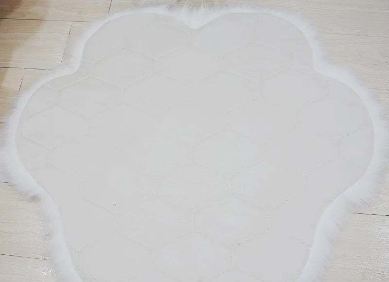 Cat Paw Plush Area Rug – Soft Anti-Slip Carpet for Living Room & Bedroom