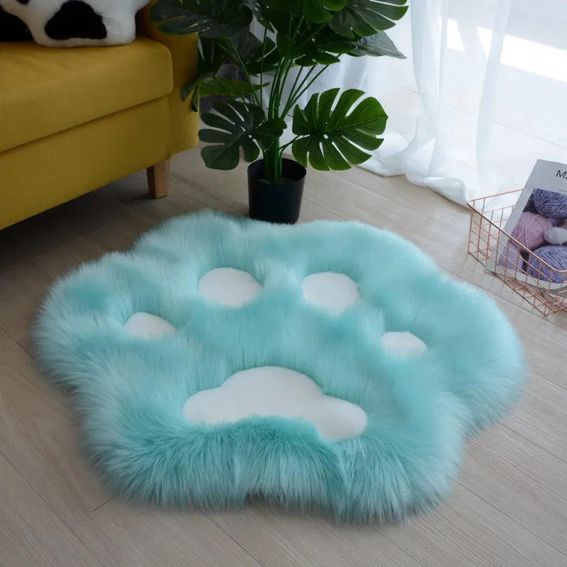 Cat Paw Plush Area Rug – Soft Anti-Slip Carpet for Living Room & Bedroom