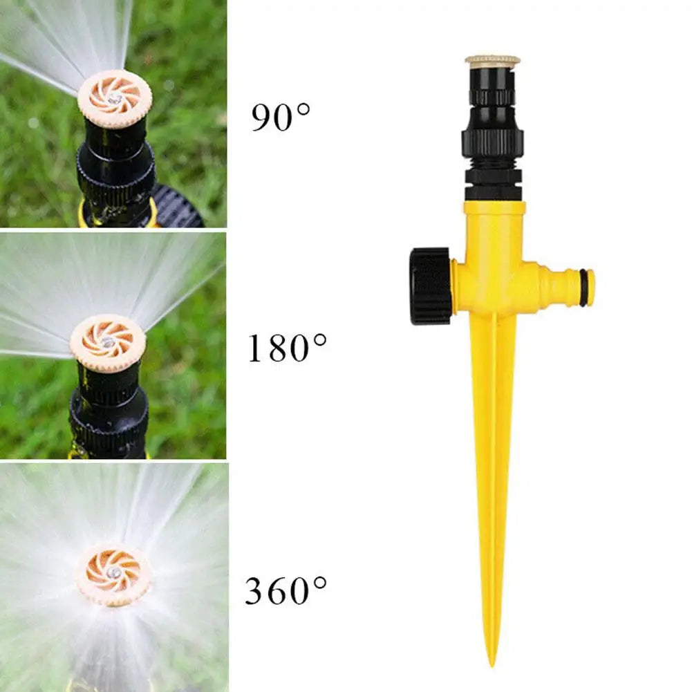 360° Rotating Garden Sprinkler | Automatic Lawn Irrigation System | Adjustable 90°–360° Spray