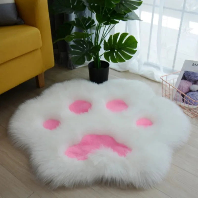 Cat Paw Plush Area Rug – Soft Anti-Slip Carpet for Living Room & Bedroom