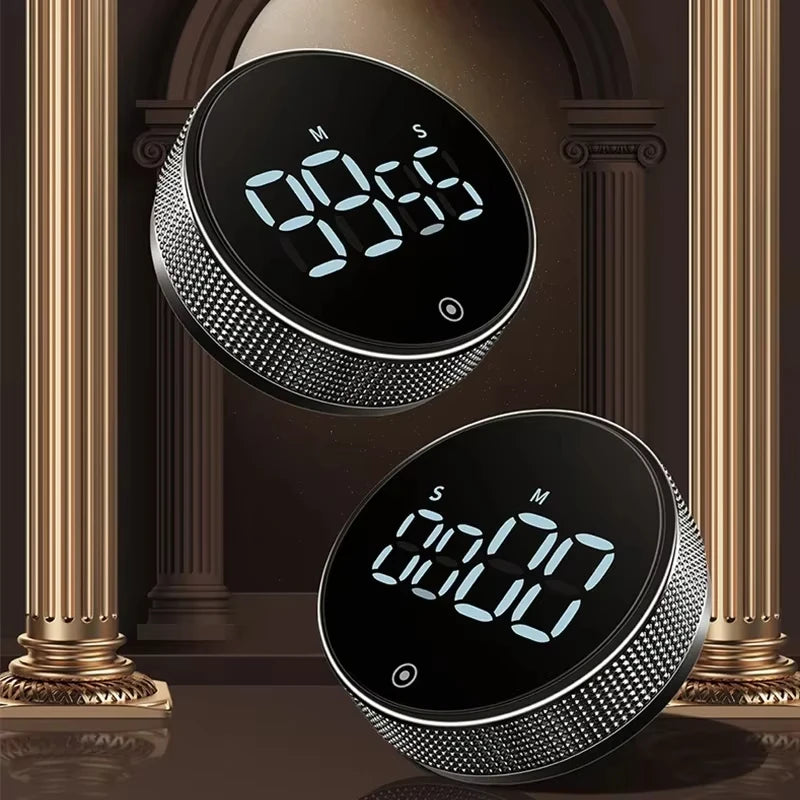 DINRGO Magnetic Kitchen Timer Digital Timer Manual Countdown Rotary Timer Mechanical Cooking Timer Cooking Shower Stopwatch