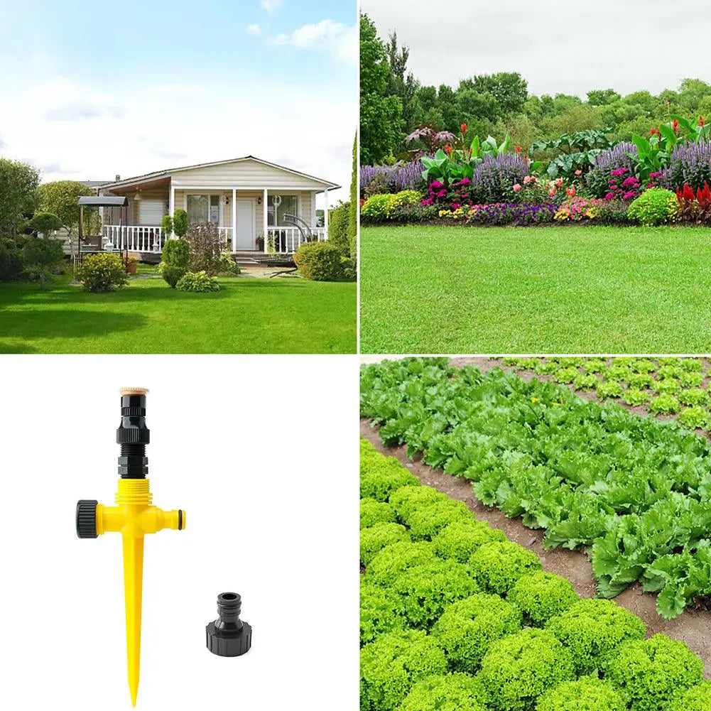 360° Rotating Garden Sprinkler | Automatic Lawn Irrigation System | Adjustable 90°–360° Spray