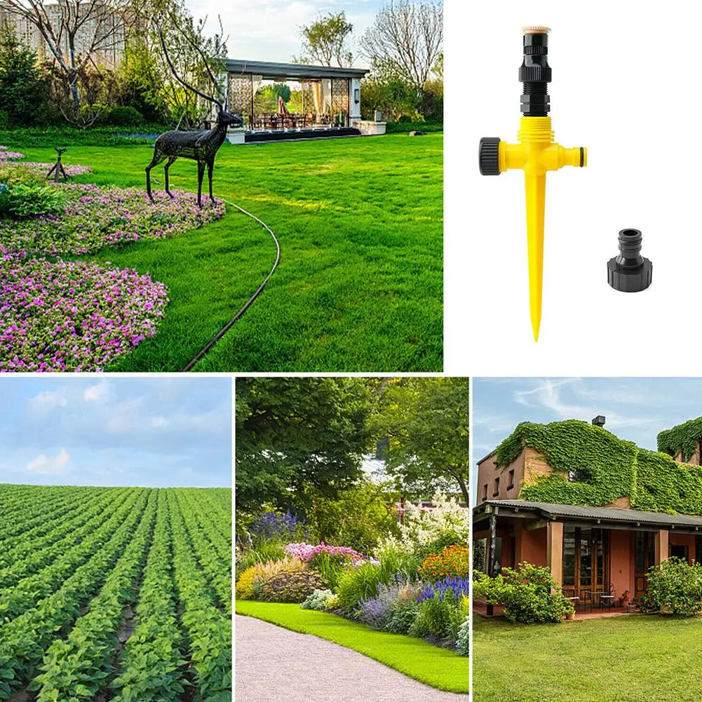 360° Rotating Garden Sprinkler | Automatic Lawn Irrigation System | Adjustable 90°–360° Spray