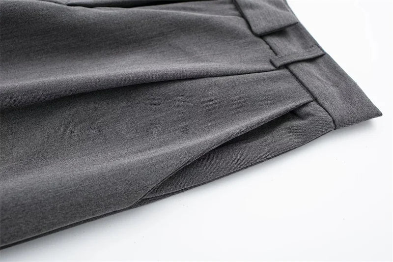 MUJER Women's High Waist Wide Leg Pants – Loose Fit Baggy Trousers for Office & Casual Wear