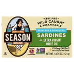 Season Brand Sardines Skinless & Boneless in Extra Virgin Olive Oil 4.375oz