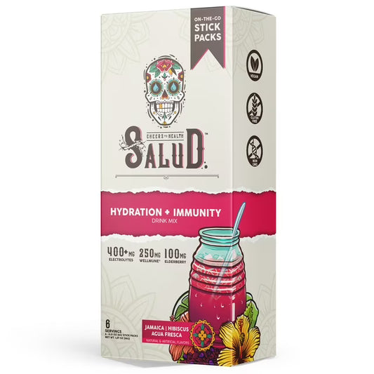 Taste Salud Hydration & Immunity Drink Mix – Jamaica Hibiscus Flavor, 1.27 oz