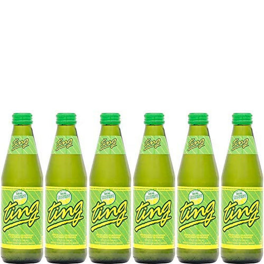 Ting Sparkling Jamaican Grapefruit Flavored Beverage, 10.14oz Glass Bottle (Pack of 6, Total of 60.84 Fl Oz)