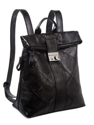 Quilted Leather Backpack Bag – Medium PU Leather