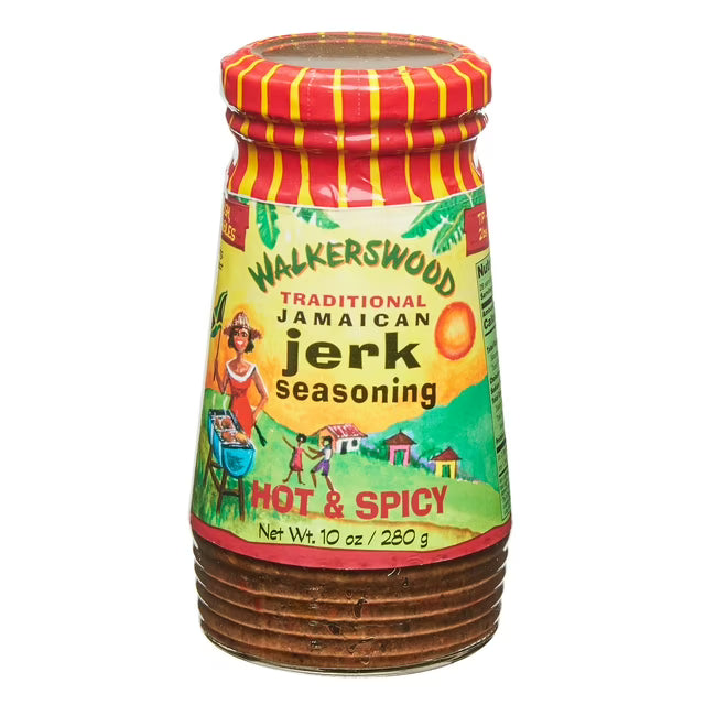 Walkerswood Traditional Jamaican Jerk Seasoning – Hot & Spicy, 10 oz | Authentic Caribbean Marinade
