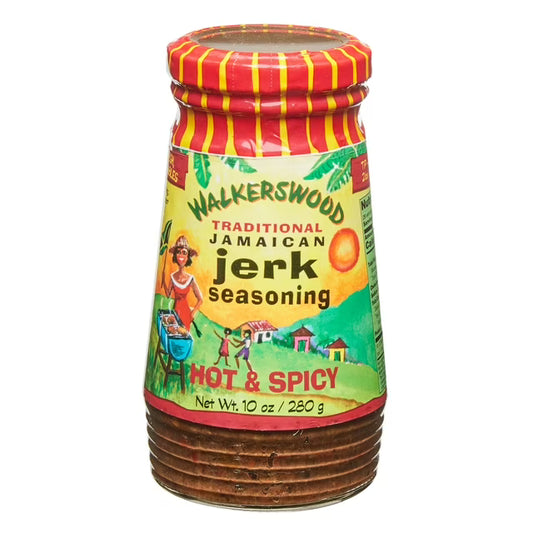 Walkerswood Traditional Jamaican Jerk Seasoning – Hot & Spicy, 10 oz | Authentic Caribbean Marinade