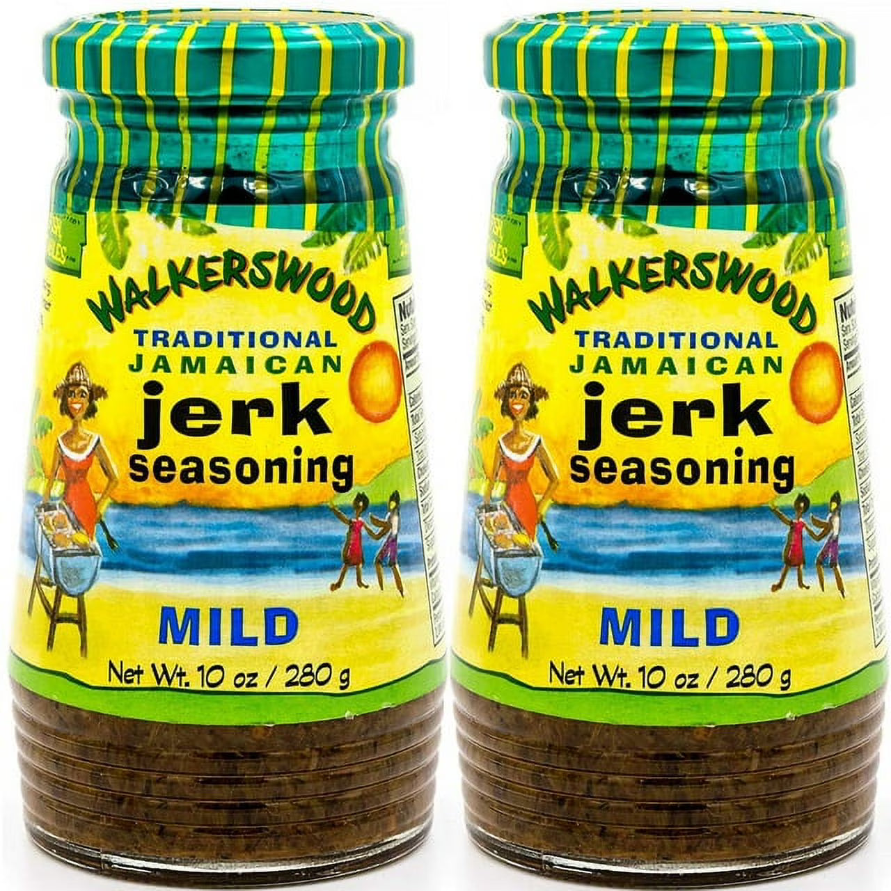 Walkerswood Traditional Jamaican Jerk Seasoning, Mild – 10 oz, Pack of 2 | Authentic Jerk Marinade