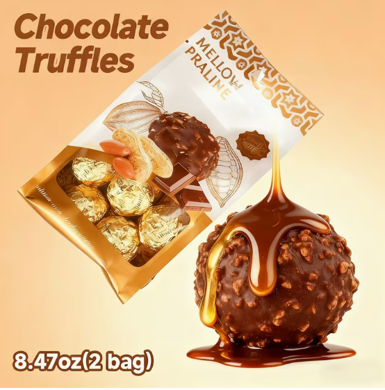 Truffle Chocolate Sandwich Balls – 6-Pack | Gluten-Free, Keto-Friendly, No Preservatives