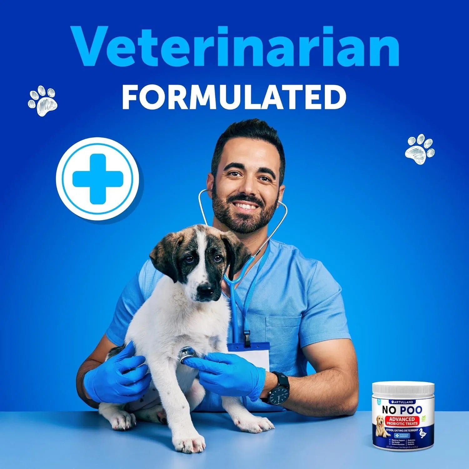 Dog Stool Eating Deterrent Chews - Coprophagia Prevention with Probiotics & Enzymes