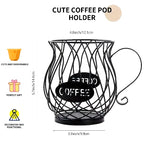 1Pc Coffee Pod Holder Large Capacity Cup Coffee Pod Organizer Coffee Creamer Container Coffee Pod Storage Cup Mug Shape Coffee