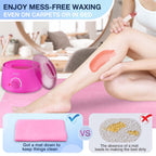 Professional Waxing Kit with Warmer - 79 Piece Hair Removal Set for Face, Body & Bikini