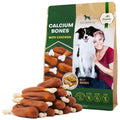 Premium Chicken-Wrapped Calcium Dog Bones - Grain-Free Natural Chew Treats for All Breeds