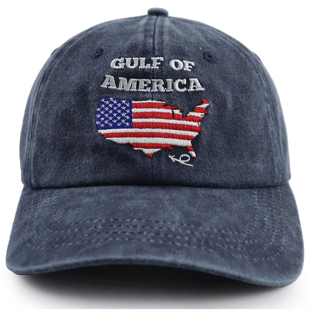 Gulf of America Patriotic Baseball Cap - 2 Pack American Flag Hats for Men & Women