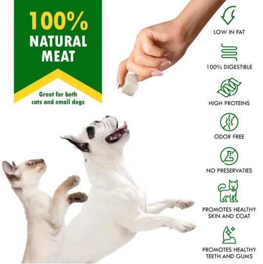 Premium Freeze-Dried Raw Pet Food Cubes for Dogs & Cats - 5.3oz High-Protein Training Treats