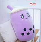 Boba Tea Plush Pillow - Cute Bubble Tea Stuffed Animal Cushion for Kids & Adults