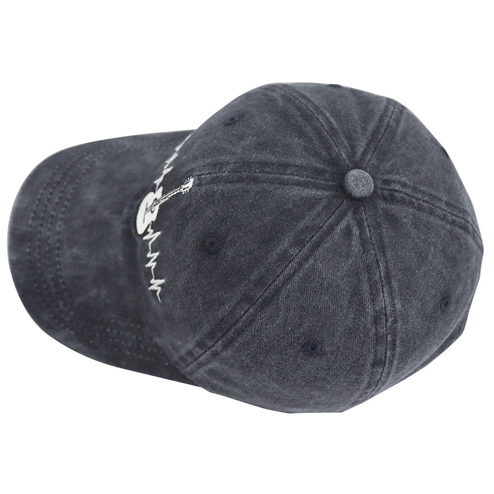 Guitar Embroidered Baseball Cap - Adjustable Cotton Hat for Music Lovers - Unisex Sun Protection Cap
