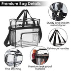 Stadium Approved Clear Crossbody Bag - TSA Compliant Transparent Purse for Concerts & Events