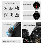SENBONO V19 Smart Watch for Men – Bluetooth Call, Heart Rate Monitor, Waterproof Fitness Tracker