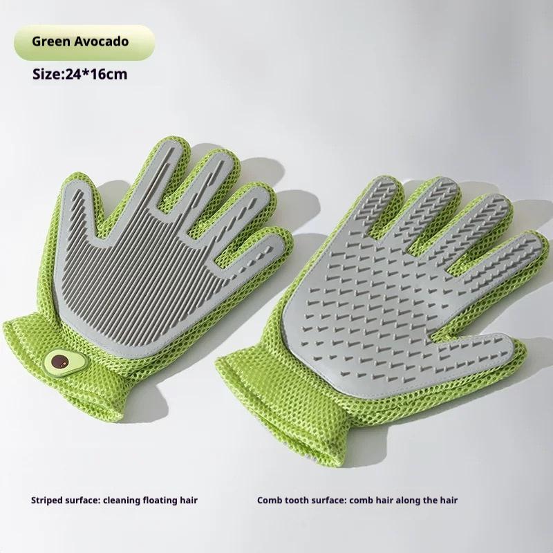 Pet Grooming Glove - 2-in-1 Deshedding Brush & Massage Tool for Cats & Dogs