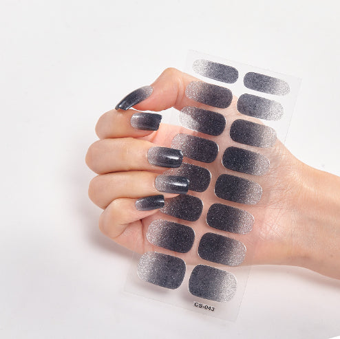 Pure Color Nail Stickers – 16 Solid Shades | Press-On Nail Art Strips