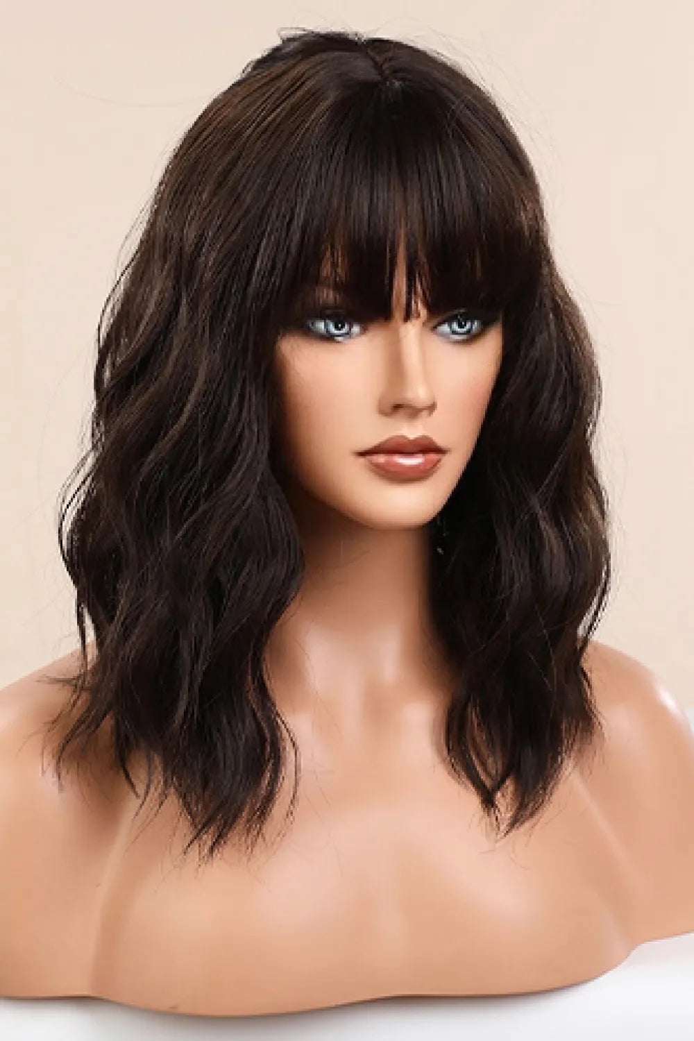 Natural-Looking Synthetic Bob Wig – 12'' Full Machine Made, Heat Safe