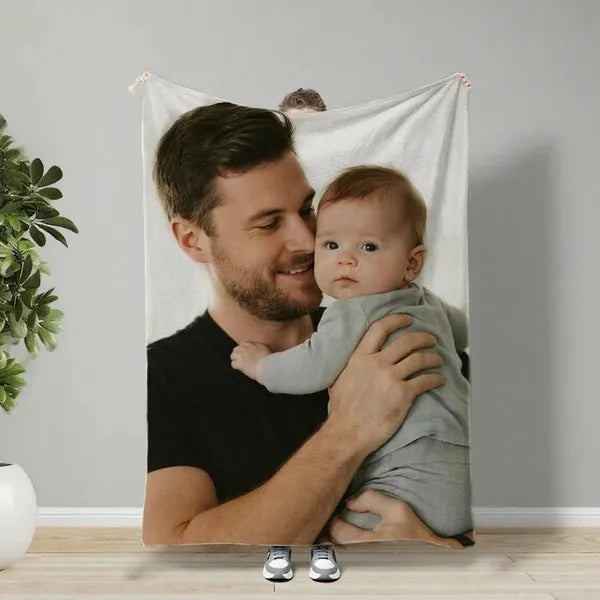 Personalized Photo Blanket - Custom Fleece Throw with Your Pictures | Perfect Mother's Day Gift