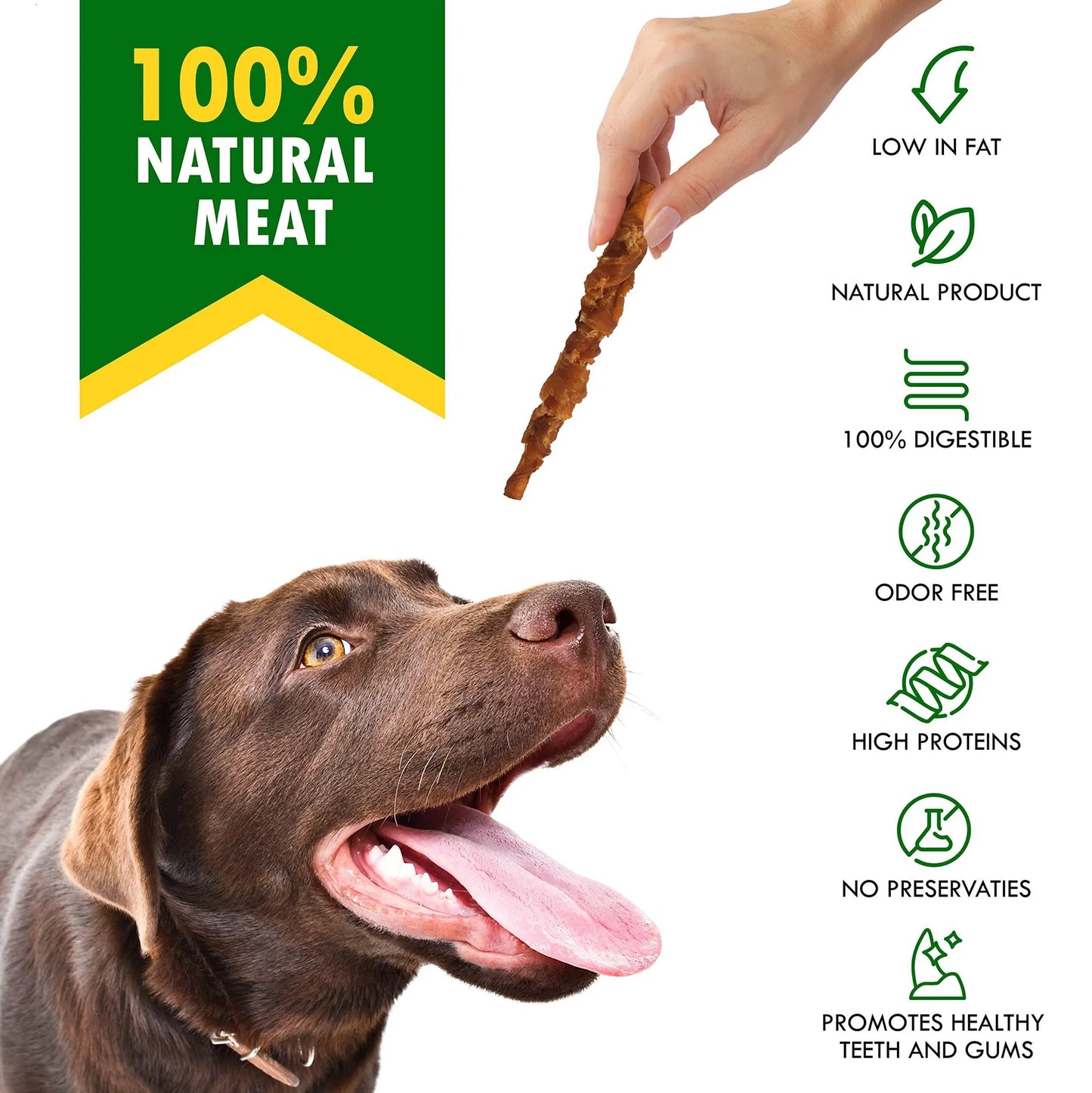 Premium Chicken-Wrapped Rawhide Sticks for Dogs – Natural Dental Chews