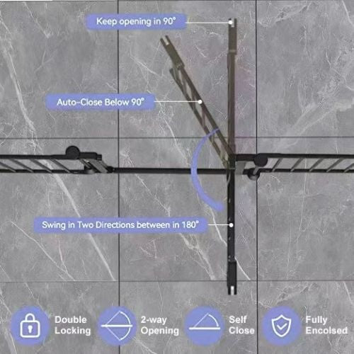 150" Adjustable Safety Gate – 6-Panel Metal Baby & Pet Fence with Walk-Through Door