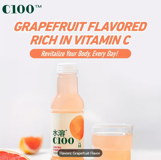 C100 Grapefruit Flavored Juice Drink – 100mg Vitamin C, 15% Real Fruit, 15-Pack (15 fl oz Each)