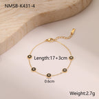 18K Gold-Plated Geometric Stainless Steel Bracelet for Women