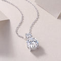 3 Carat Moissanite Pendant Necklace | S925 Sterling Silver, Platinum Plated