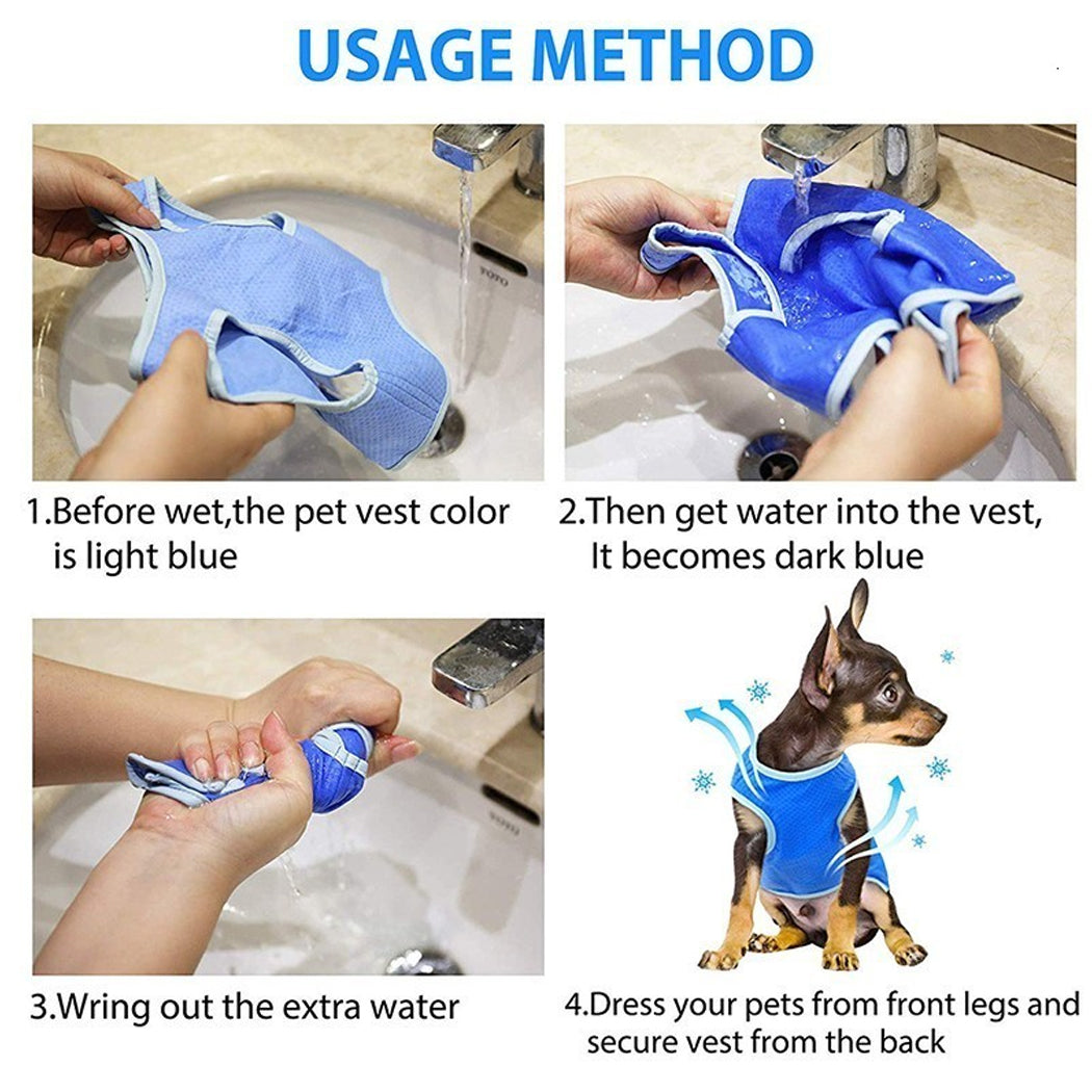 Dog Cooling Vest for Summer - Breathable Heat Relief Pet Jacket