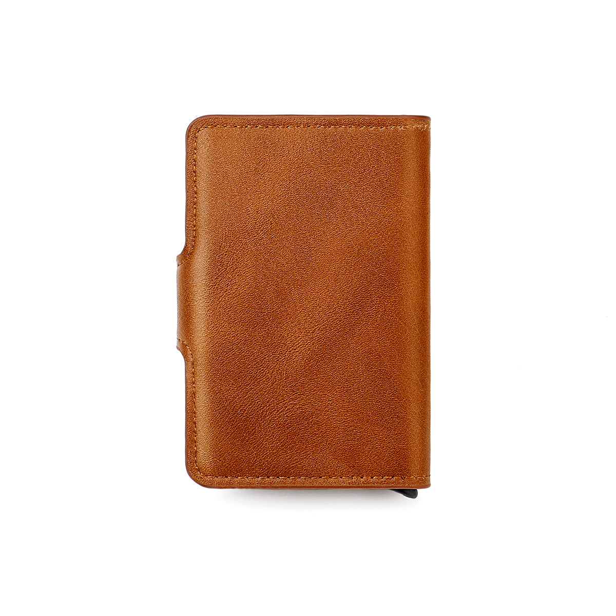 Men's RFID Blocking Leather Wallet with Snap Closure - Slim Bifold Card Holder