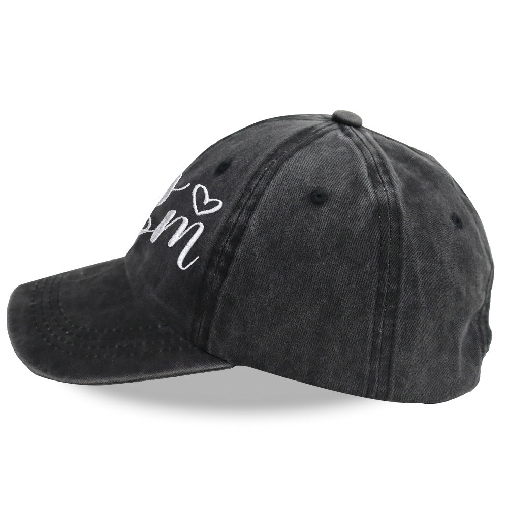 Boy Mom Baseball Cap | Embroidered Cotton Hat for Women – Adjustable & Washable