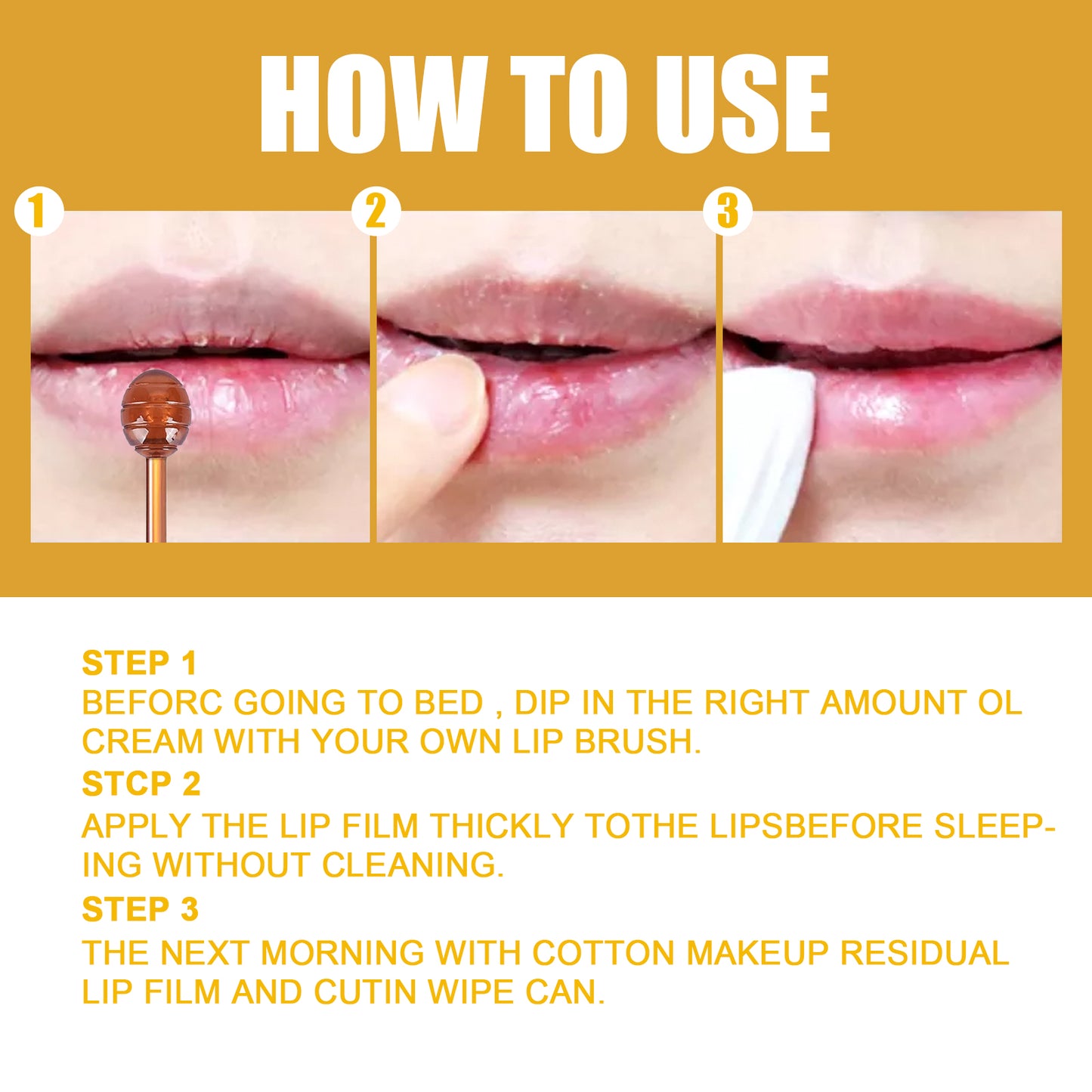 Honey Lip Sleeping Mask - Overnight Moisturizing Treatment for Soft, Smooth, Hydrated Lips