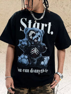 Men's Graphic Oversized T-Shirt – Cotton Blend Streetwear Tee
