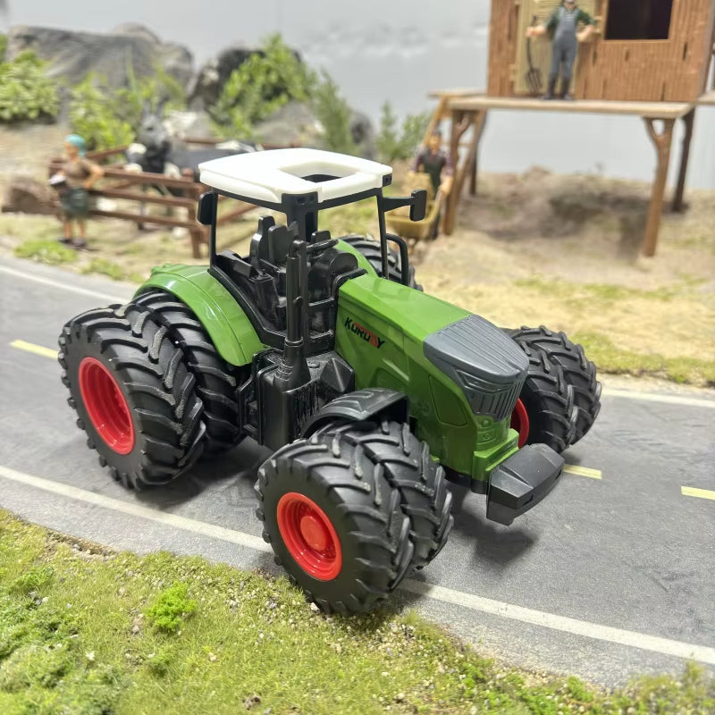 16.5 Inches/42Cm Large Farm Tractor Toys with Trailer, Realistic Farm Tractor Set for Christmas Birthday Gift