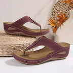 Toe Post Wedge Sandals