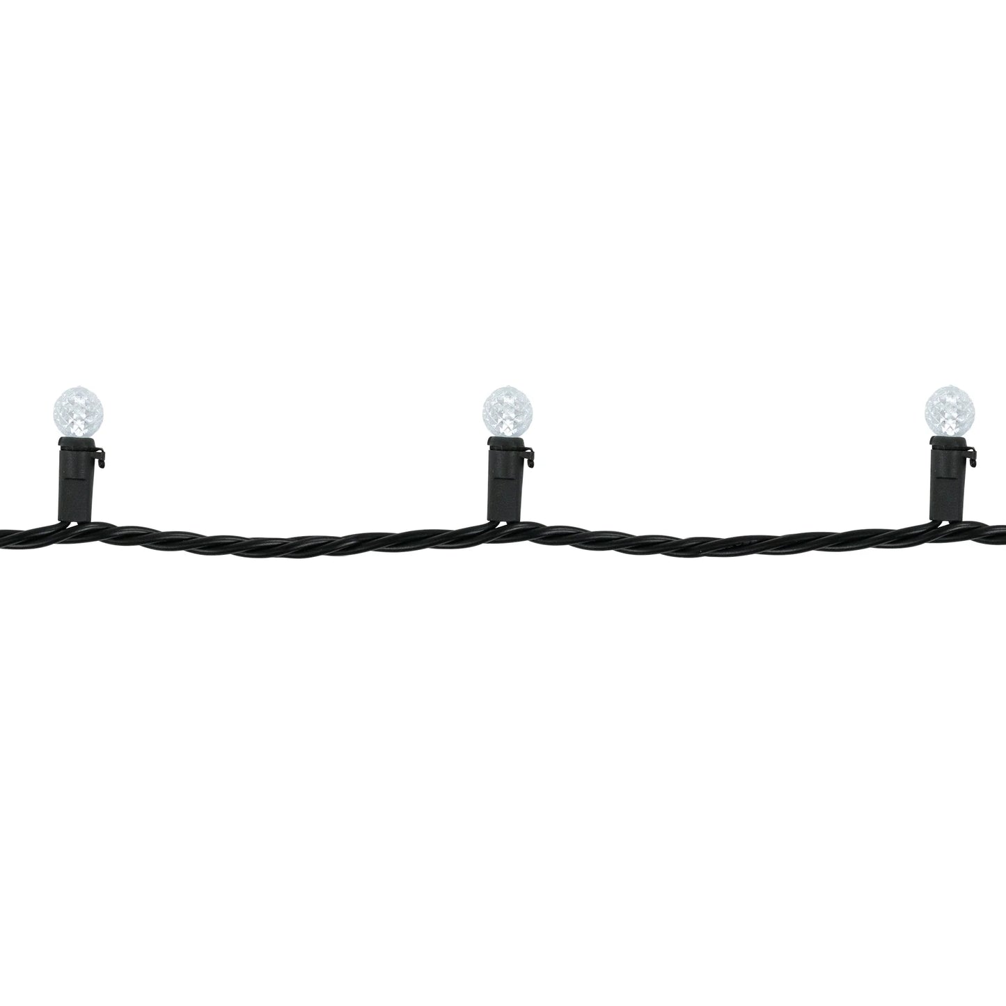 Northlight LED G12 Berry Christmas Lights - Pure White - 16' Black Wire - 50Ct