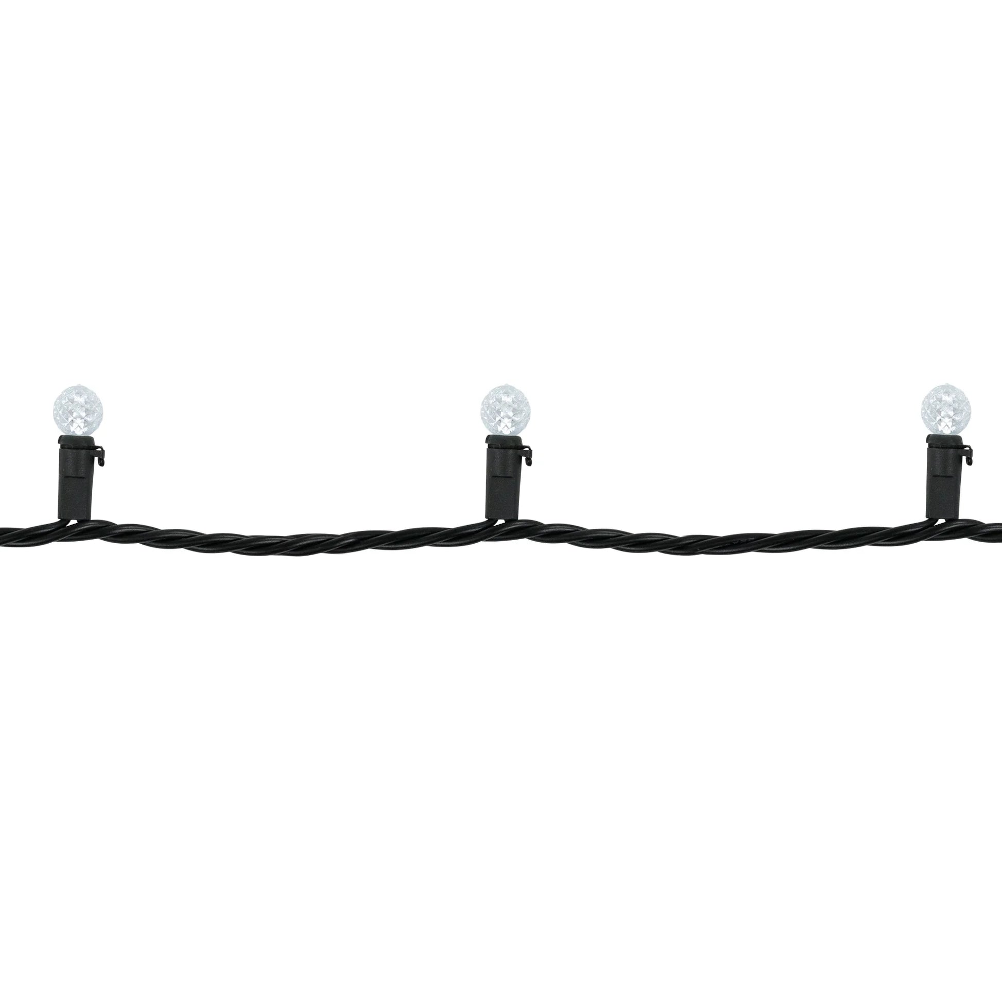 Northlight LED G12 Berry Christmas Lights - Pure White - 16' Black Wire - 50Ct
