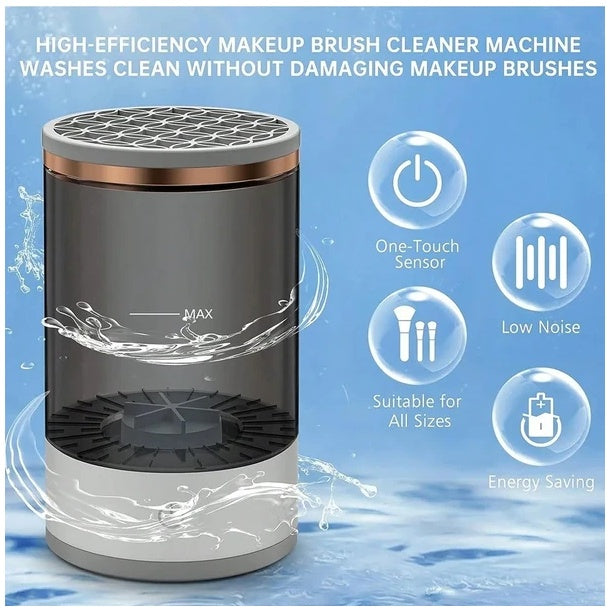 Electric Makeup Brush Cleaner & Dryer – Automatic Spinning Cleaning Machine