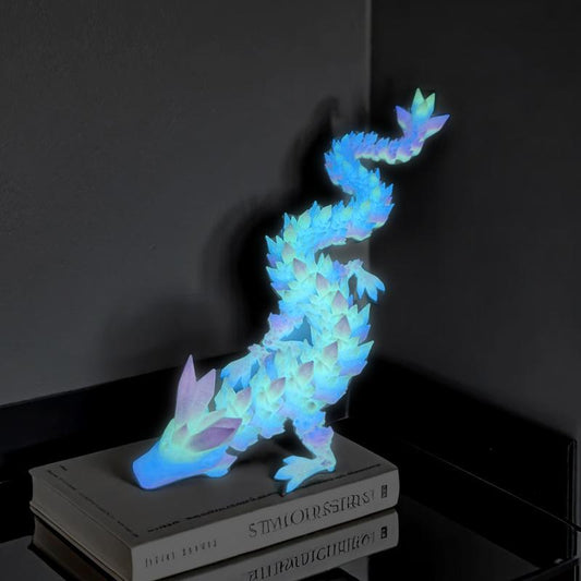 Realistic Dragon Statue - Hand-Painted Brick Texture Collectible Figurine for Home Decor