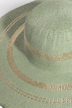 Women's Floppy Sun Hat – Metallic Accent Trim, Paper Blend & One Size Fits Most