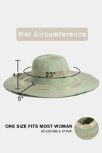 Women's Floppy Sun Hat – Metallic Accent Trim, Paper Blend & One Size Fits Most