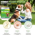 Dog & Cat Dental Powder for Fresh Breath - Natural Teeth Cleaning & Gum Health Support