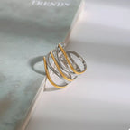 Two-Tone Open Ring | 18K Gold-Plated Stainless Steel